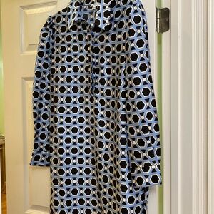 Beautiful New blue and black satiny dress